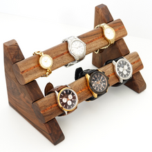Load image into Gallery viewer, Extra Large Watch Display with luxury hardwood, Watch Storage, Watch Rack, watch organizer, watch holder