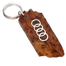 Load image into Gallery viewer, Wood Car Keychain Suit for Audi