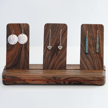 Load image into Gallery viewer, Wood earring stand, wood earring holder, stud stand, earring display