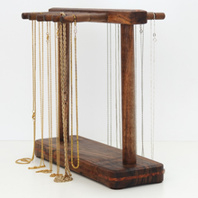 Load image into Gallery viewer, Wood necklace stand, Earring Display Stand, Necklace Display Holder
