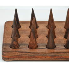 Load image into Gallery viewer, Black walnut ring holder cone, ring display