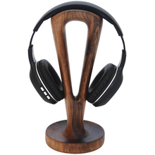 Load image into Gallery viewer, Luxury Walnut headphone Stand, Headphone holder, gifts for musicians