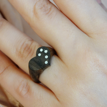Load image into Gallery viewer, Wood Heart Ring, 5th Anniversary Gift For Her, Wood Ring, Wooden Jewelry, Wood Gift For Her, 5 Year Anniversary Gift for wife