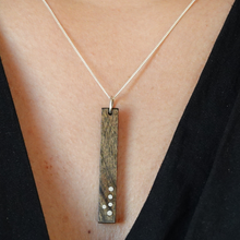 Load image into Gallery viewer, Wood Pendant Necklace, 5th Anniversary Gift For Her, Wood Necklace, Wooden Jewelry, Wood Gift For Her, 5 Year Anniversary Gift for wife