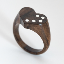 Load image into Gallery viewer, Wood Heart Ring, 5th Anniversary Gift For Her, Wood Ring, Wooden Jewelry, Wood Gift For Her, 5 Year Anniversary Gift for wife