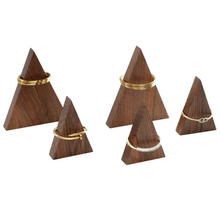Load image into Gallery viewer, Triangle Bracelet Display Stand, Wood Triangle Jewelry Display, Wooden Bracelet Holder