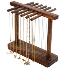 Load image into Gallery viewer, Wood necklace stand, Earring Display Stand, Necklace Display Holder