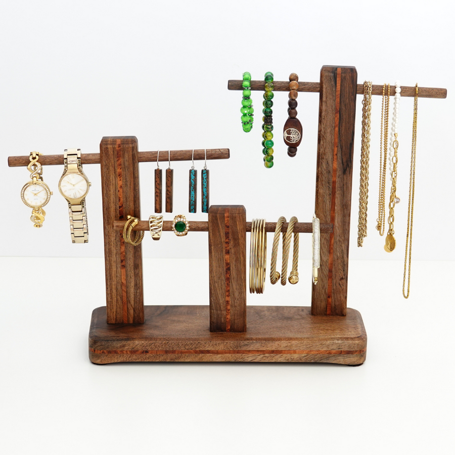 Bracelet Display Stand, Bracelet Holder, Solid Wood T-Bar