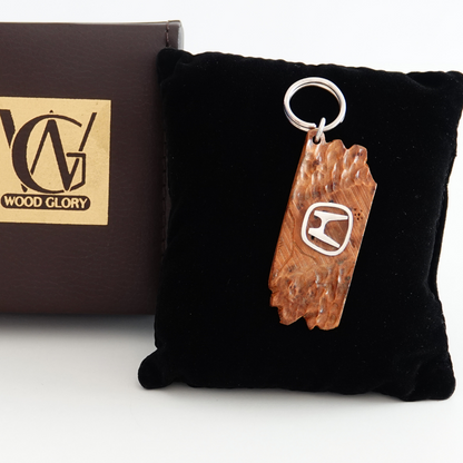Wood Car Keychain suit for Honda