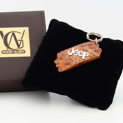 Wood Car Keychain suit for Jeep