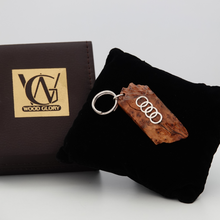 Load image into Gallery viewer, Wood Car Keychain Suit for Audi
