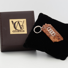 Load image into Gallery viewer, Wood Car Keychain Suit for Audi
