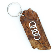 Wood Car Keychain Suit for Audi