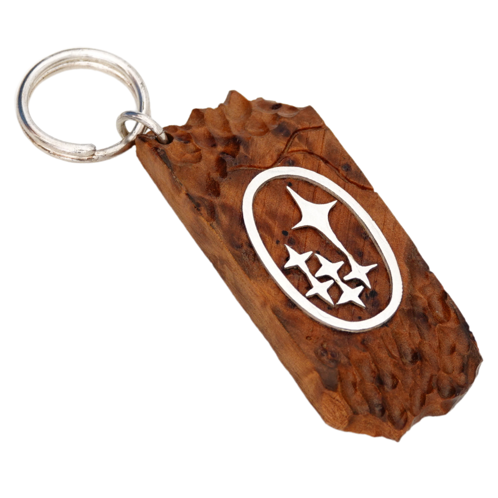 Wood Car Keychain suit for Subaru