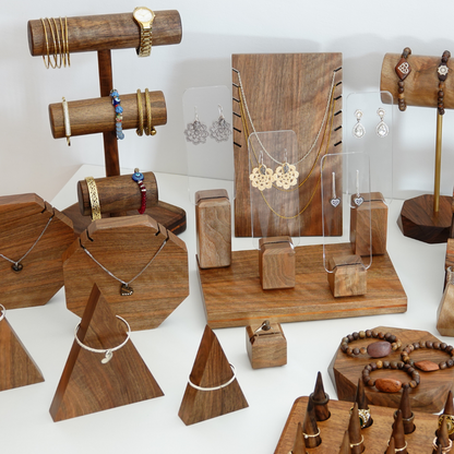 Luxury Wooden jewelry stand, Bracelet display holder, T-Bar, watch stand organizer