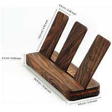 Load image into Gallery viewer, Wood earring stand, wood earring holder, stud stand, earring display
