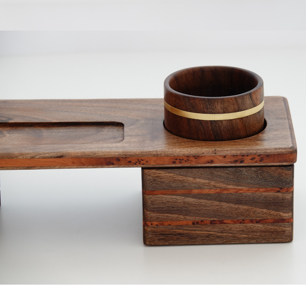 Luxury Walnut makeup organizer set