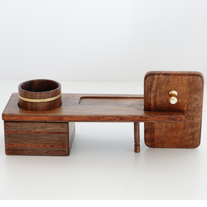 Luxury Walnut makeup organizer set
