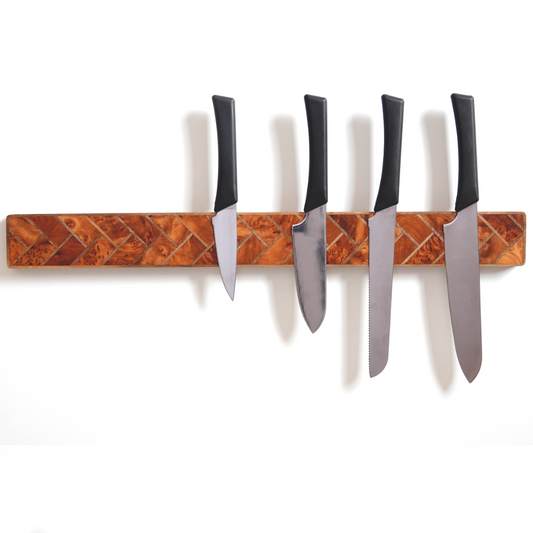 Wood magnetic knife holder