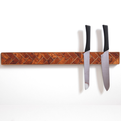 Wood magnetic knife holder