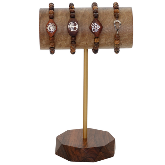 Bracelet Display Stand, Bracelet Holder, Solid Wood T-Bar