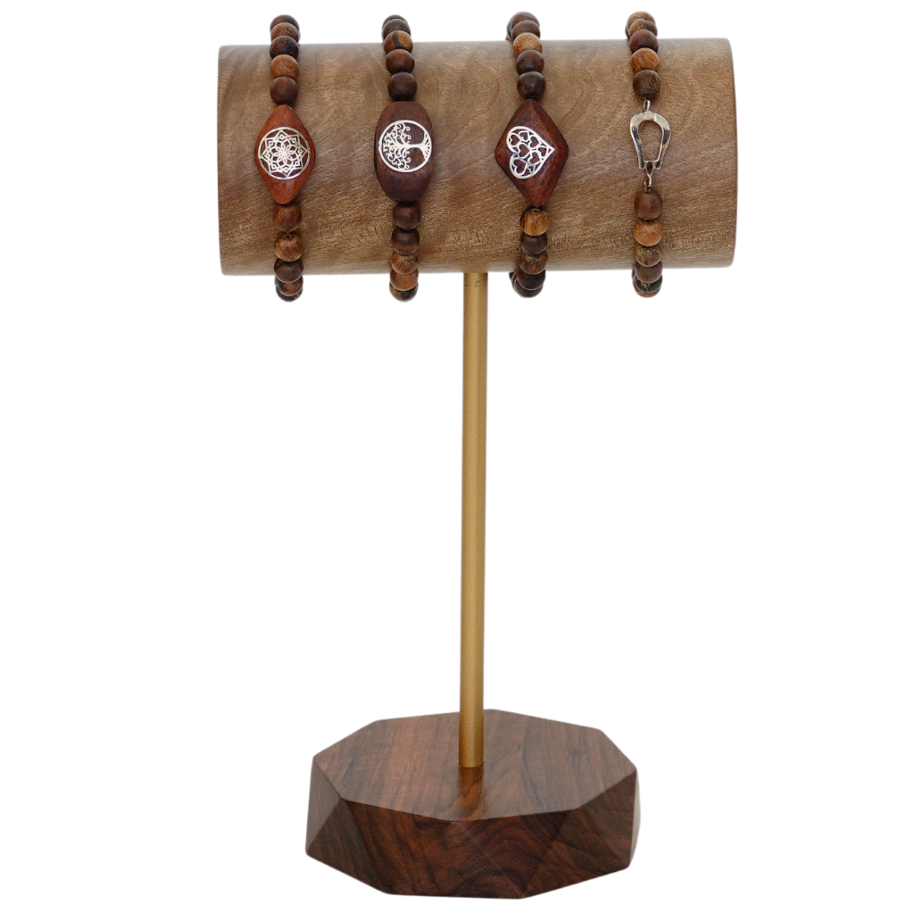 Bracelet Display Stand Bracelet Holder Solid Wood T Bar woodglory