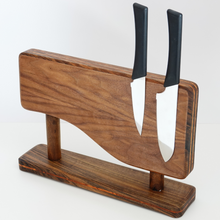 Load image into Gallery viewer, Walnut wood Magnetic knife holder, Magnetic knife stand
