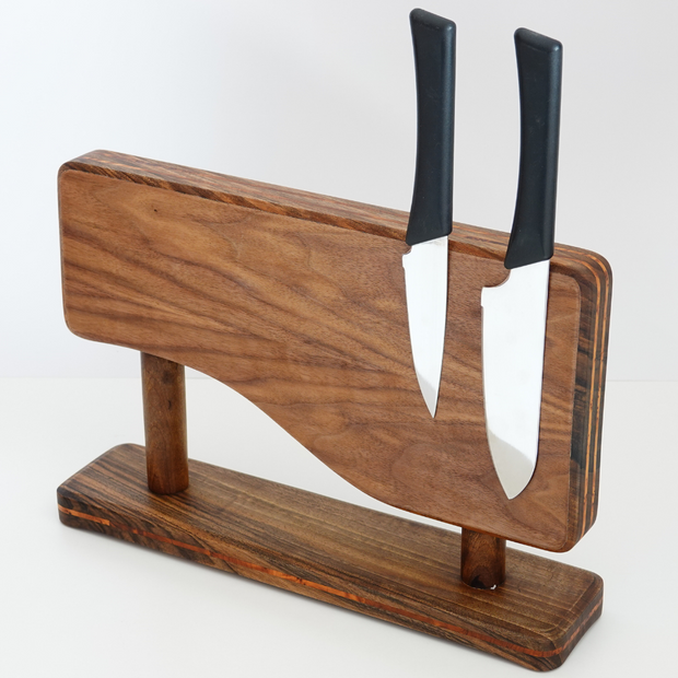 Walnut wood Magnetic knife holder, Magnetic knife stand
