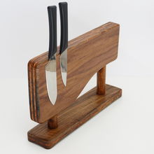 Load image into Gallery viewer, Walnut wood Magnetic knife holder, Magnetic knife stand
