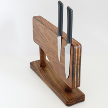 Load image into Gallery viewer, Walnut wood Magnetic knife holder, Magnetic knife stand
