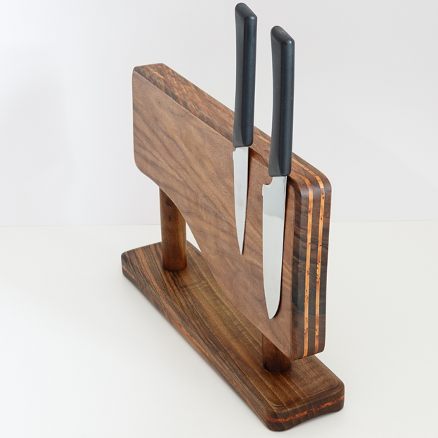 Walnut wood Magnetic knife holder, Magnetic knife stand