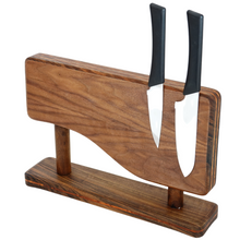 Load image into Gallery viewer, Walnut wood Magnetic knife holder, Magnetic knife stand
