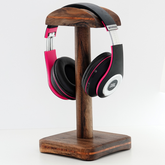 Walnut Headphone holder, Headphone stand