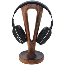 Load image into Gallery viewer, Luxury Walnut headphone Stand, Headphone holder, gifts for musicians
