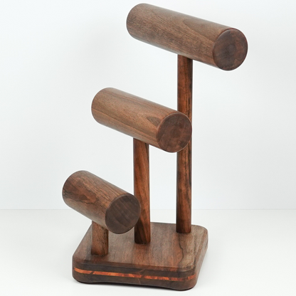Luxury Wooden jewelry stand, Bracelet display holder, T-Bar, watch stand organizer