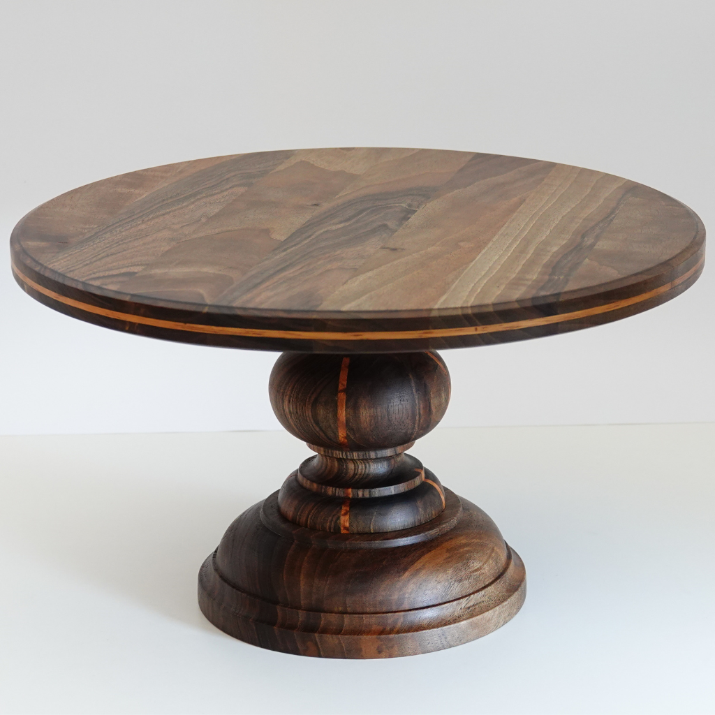 Walnut Cake Stand