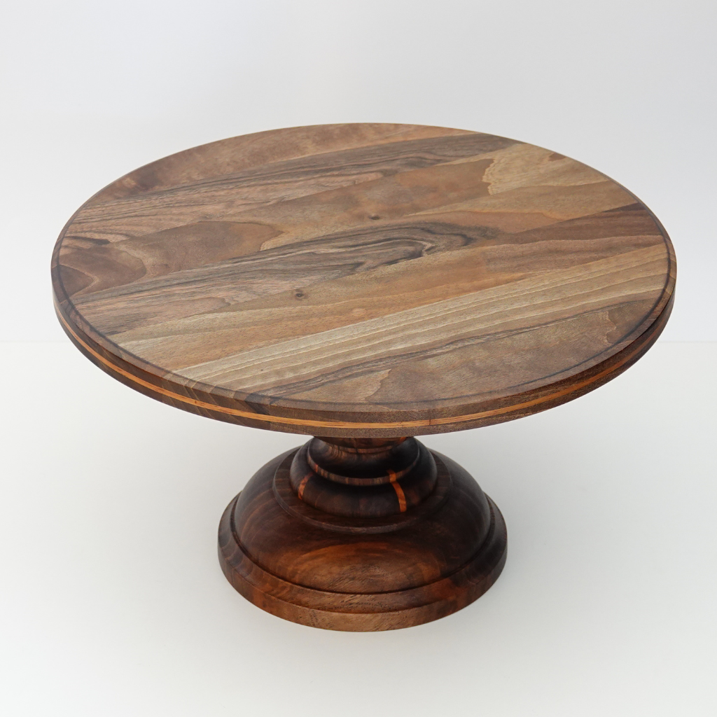 Walnut Cake Stand
