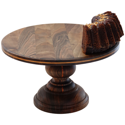 Walnut Cake Stand