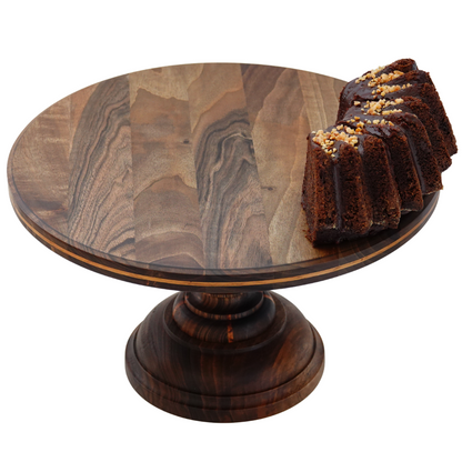 Walnut Cake Stand