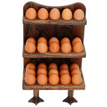 Load image into Gallery viewer, Rustic egg holder. Farmhouse Wood Egg Holder. Egg stand. Wooden Egg Holder
