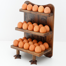 Load image into Gallery viewer, Rustic egg holder. Farmhouse Wood Egg Holder. Egg stand. Wooden Egg Holder
