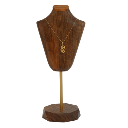 Necklace Bust Jewelry Display Stand, Mannequin Necklace Holder, Wood Necklace Display Holder