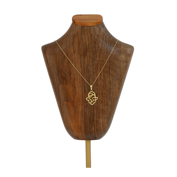 Necklace Bust Jewelry Display Stand, Mannequin Necklace Holder, Wood Necklace Display Holder