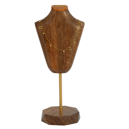 Necklace Bust Jewelry Display Stand, Mannequin Necklace Holder, Wood Necklace Display Holder