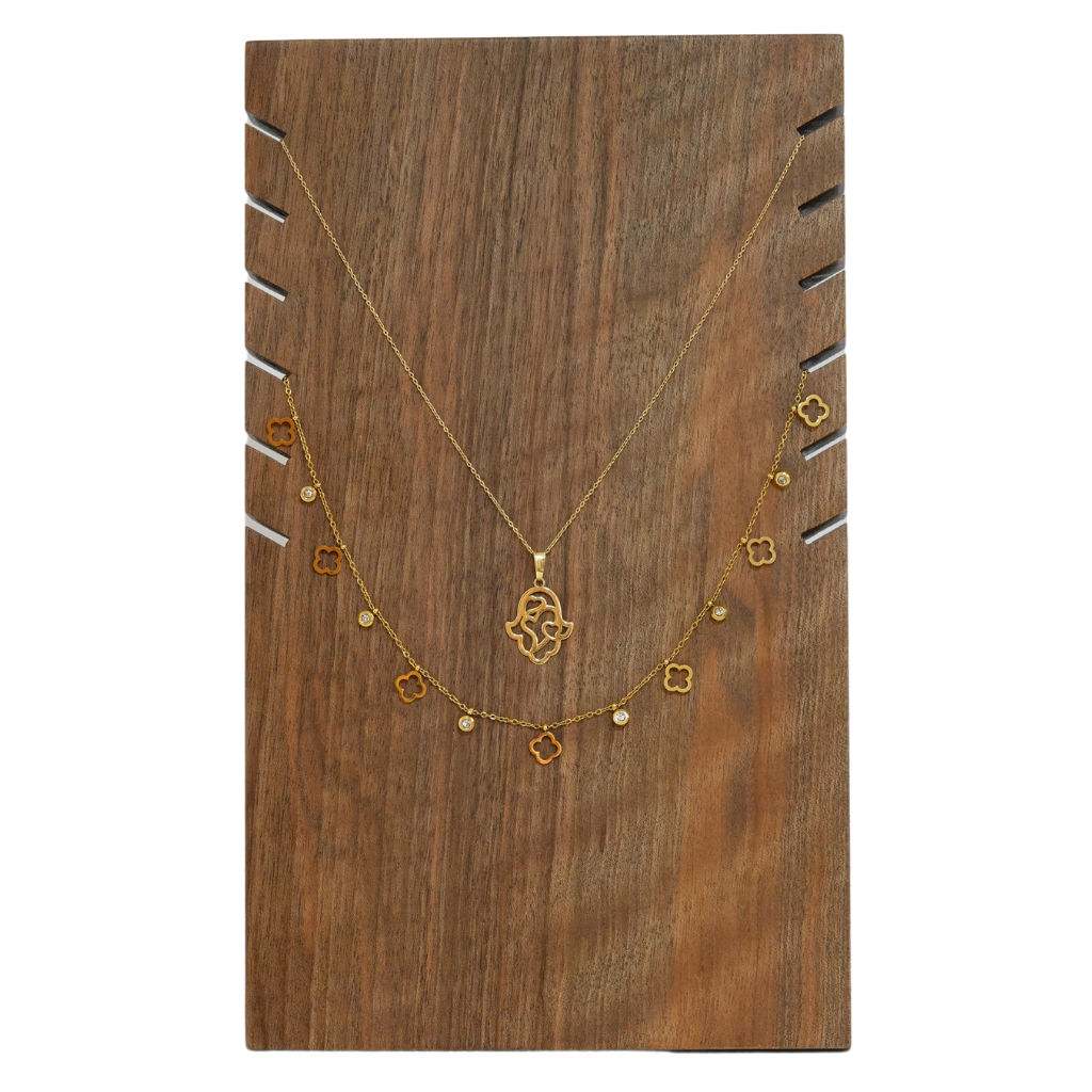 Necklace Display Stand, Wood Necklace Display Holder