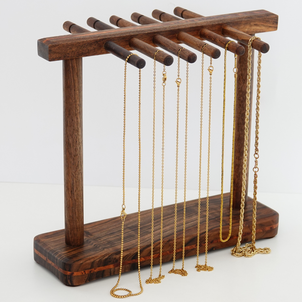 Wood necklace stand, Earring Display Stand, Necklace Display Holder