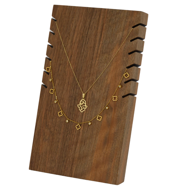 Necklace Display Stand, Wood Necklace Display Holder