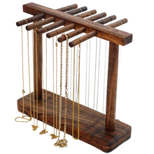 Load image into Gallery viewer, Wood necklace stand, Earring Display Stand, Necklace Display Holder
